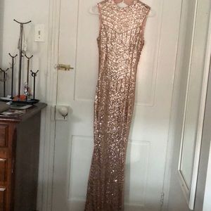 Rose gold sequence gown
